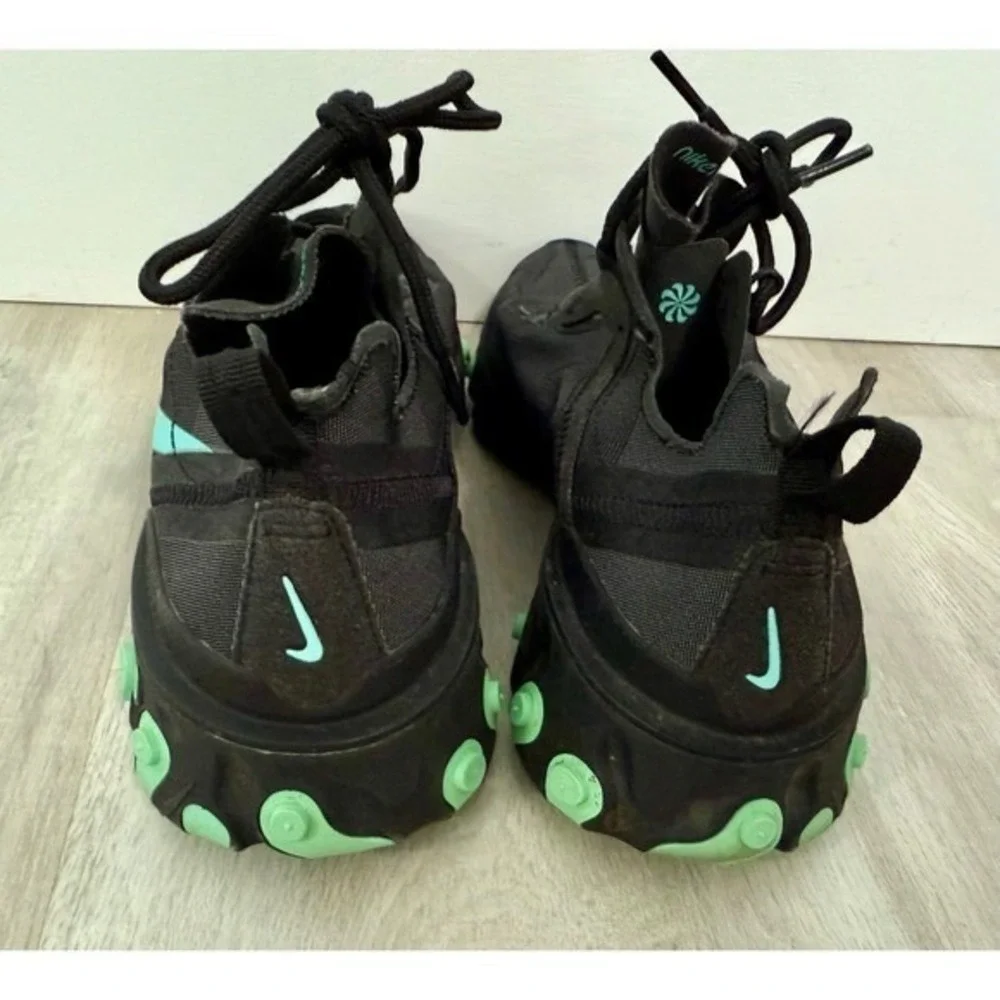 Nike React Element 380 Black Aqua Teal Mens Shoes Sneakers Size 7 BQ6166004